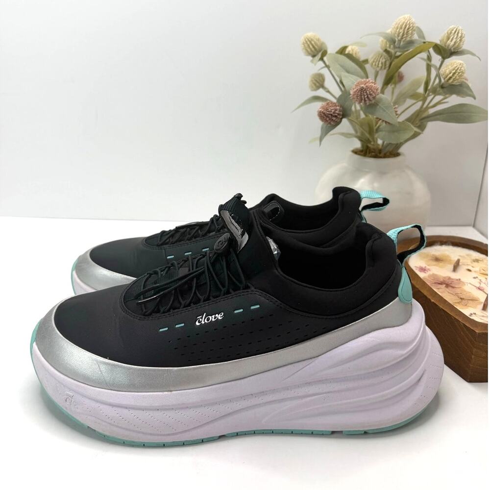Clove Forte 2 Nursing Sneaker Healthcare Black/Platinum/Aqua Women 11/Men 9.5